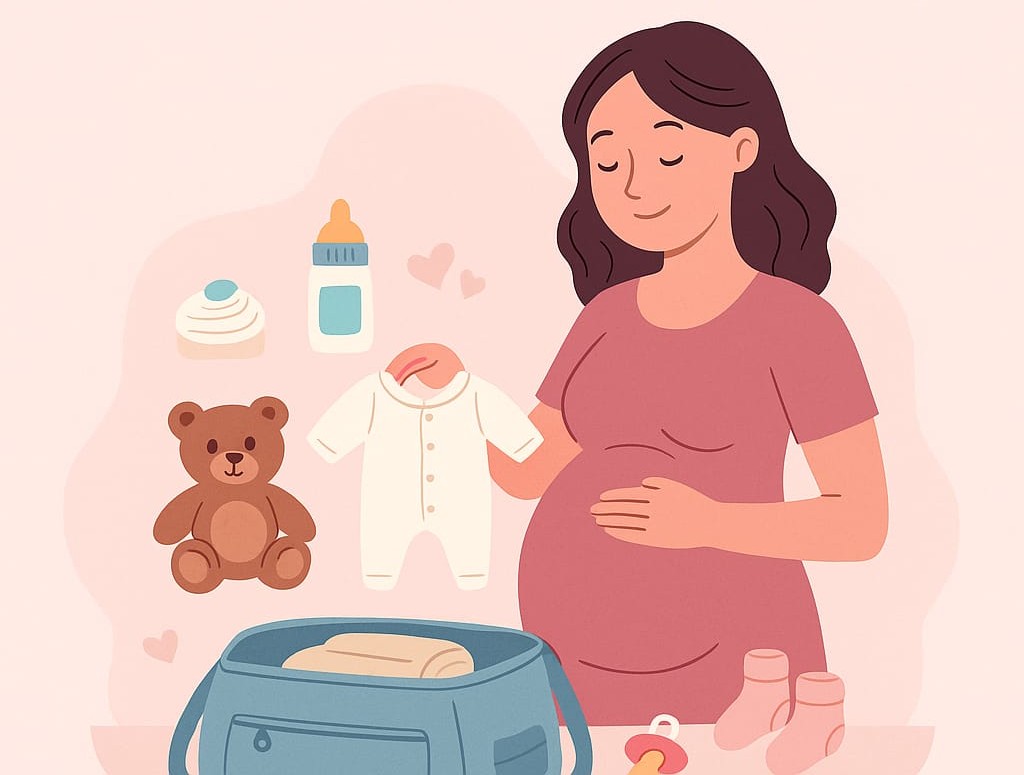 O que levar na mala da maternidade: checklist completo para mães de primeira viagem!